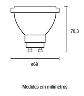 Lâmpada LED AR70 4,8W - 300lm 4.000K Lâmpada LED AR70 4,8W - 300lm 4.000K