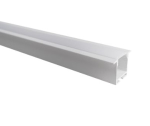 Perfil Line Alumínio Embutir 36mm 3M - Branco Fosco - 