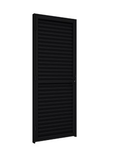 Porta riobras preta laminada cega 85 x 215 