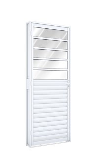 Porta de giro mista com travessa 85 x 215 