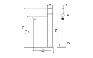 Torneira Lorenquadra 1195 C84 De Bancada Com Bica Alta Lorenzetti - 
