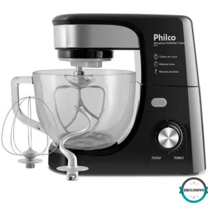 Batedeira Planetária Philco Turbo Glass Preta
