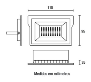 Refletor LED Licht Alumínio 25W 6.500K - Preto - 