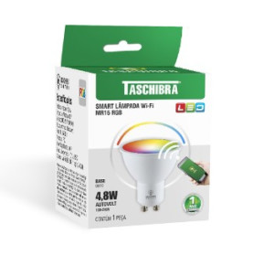 Smart lampada wifi led Taschibra 4,8W MR16 RGB  11080556