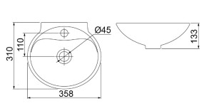 Lavatório Suspenso Way Branco LS-30 35,8x31 - Lorenzetti - 