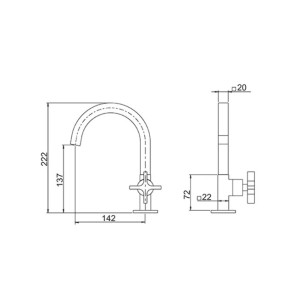 Torneira LorenStar 1196 C88 Para Lavatório de Mesa Bica Baixa Lorenzetti Cromada - 