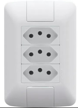 Conjunto 4x2 com 3 Tomadas 2P+T 20 A 250 V Tramontina Aria Branco
57241079 - 