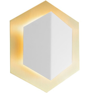 Arandela Quartzo Aço Latão - Branco - 