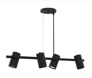 Pendente Taschibra foccus 4XE27 preta 0211027102  - 