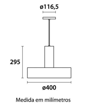 PENDENTE GRADE AÇO CARBONO CABO PP 1XE27 - 887211-08 - BLUMENAU  - 