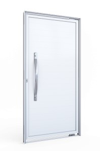 Porta mecal pivotante lambri com puxador de 80cm em alumínio 105 x 215  - 