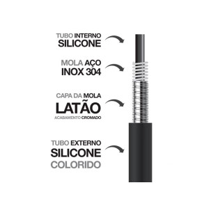 Torneira Bancada Flexível Lorenzetti 1177 B27 Flex Black - 