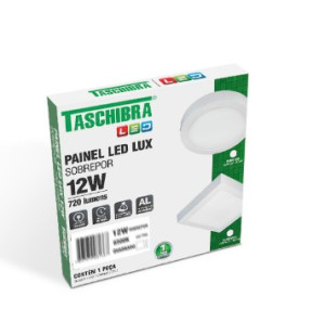 Painel led Taschibra lux sobrepor 12W 17CM 3000K 15070121 - 