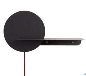 Prateleira Eclipse Aço - Cabo Tecido Vermelho - 