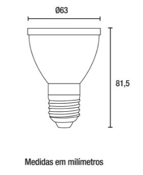Lâmpada LED PAR20 4,8W - 420lm 4.000K Lâmpada LED PAR20 4,8W - 420lm 4.000K