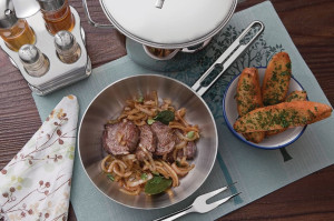 Frigideira Tramontina Allegra em Aço Inox com Fundo Triplo 24 cm 2,1 L - 