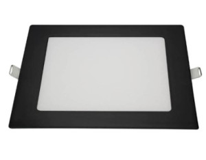 Painel LED Embutir Quadrado Alumínio 12W 6.500K - Preto - 
