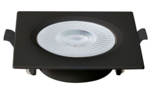 Spot Emb. Quad. ABS+PC 6W Bi-Volt LED 3.000K - Preto -Blumenau 