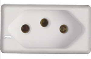 Módulo Tomada 2P+T Tramontina 10 A 250 V Branco
 57115030 - 