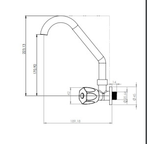 Torneira Pevilon ravena cozinha alta 3060 C33  Torneira Pevilon ravena cozinha alta 3060 C33