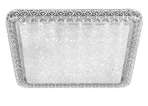 Plafon LED Shine Quadrado 24W Pontilhado 3.000K - Translúcido - 