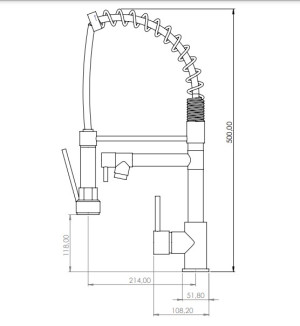 Monocomando Pevilon gourmet preto com rose gold ferrara 205117    - 