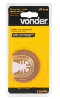 Disco de corte segmentado para concreto, 65 mm, para Lixadeira Multifunção, MEV 330, VONDER - 