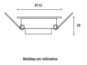 Spot LED Embutir Redondo 8W 3.000K - Branco - Blumenau  - 
