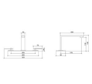 Misturador para Banheiro de Mesa Bica Alta Lorenzetti LorenStilo 1877 C95 - 
