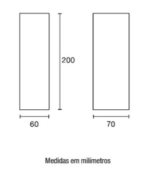 Arandela Gota 200mm - Preto Fosco - 