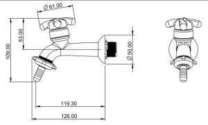 Torneira Lorenzetti Tanque F-34 União 1130 Fortti - Cromada