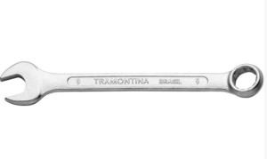 Chave Combinada 9 mm Tramontina Basic com Corpo em Aço Especial Cromado - 