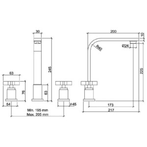 Misturador para Lavatório de Mesa Bica Alta 1877 LorenStar Lorenzetti - 