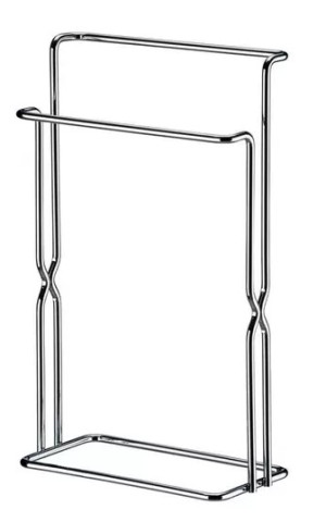Suporte Porta Toalha Toalheiro Duplo Bancada Cromado Banheiro - 1171 Future