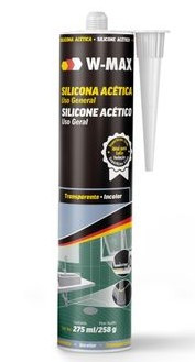 Silicone Acético Uso Geral 275ml Incolor - W-Max -Wurth 