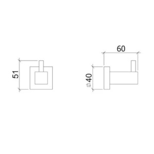 Cabide Lorenzetti Cromado Lorenquadra 2060 C84 