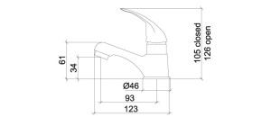 Torneira para Lavatório de Mesa Bica Baixa Loren Easy Lorenzetti 1194 C56 Cromada - 