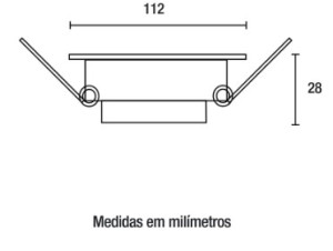 Spot LED Embutir Quadrado 8W 3.000K - Branco - Blumenau 
