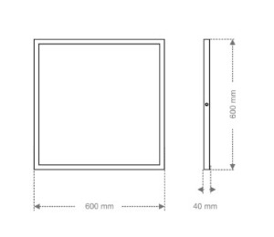 Painel led pro 60X60 sobrepor 45W 6500K-15140062 - 