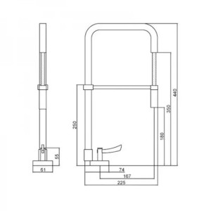Misturador Cozinha Monomix Lorenzetti Loren Square 4267 C67 - 