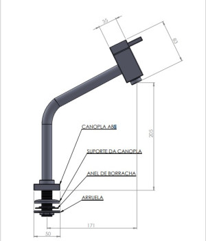 Torneira Pevilon piazza ambar 114954 C22 dourado  - 