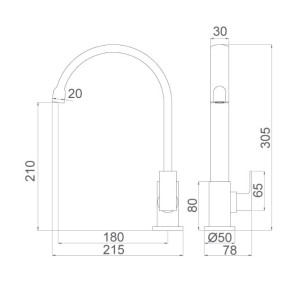Torneira para Lavatório de Mesa Bica Alta 1195 LorenVogue Cromado Lorenzetti - 