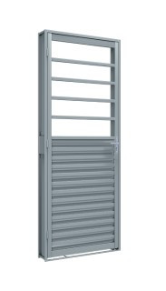 Porta mecal de giro mista com travessa 215 x 85 - 