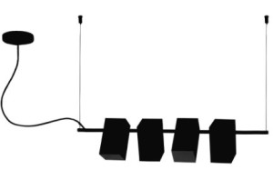 Pendente Kina Light Alumínio 70cm - Preto - 