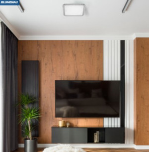 Plafon LED Shine Quadrado 18W Liso Luz Ajustável - Translúcido Plafon LED Shine Quadrado 18W Liso Luz Ajustável - Translúcido