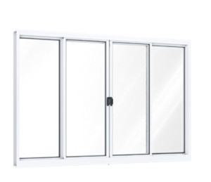 Janela riobras veneziana de correr central 2 folhas móveis e 2 fixas s/grade 100 x 1220 