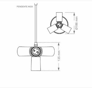 Pendente Taschibra nick 4XE preto fosco 0211026518 - 