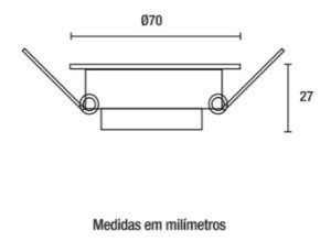 Spot LED Embutir Redondo 3W 4.100K - Branco - Blumenau  - 