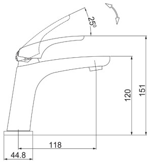 Misturador Monocomando Lavatório Lorenzetti Live Nickel Bica Baixa 2875 N89
