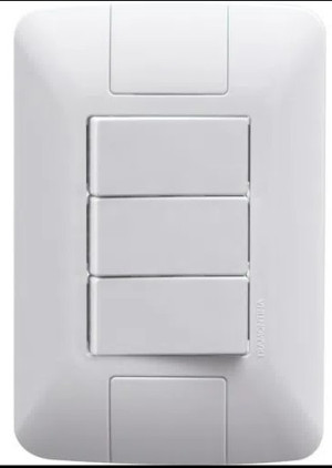 Conjunto 4x2 com 3 Interruptores Paralelos 6 A 250 V Tramontina Aria Branco
57241078 - 